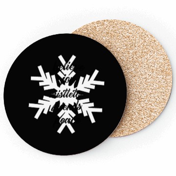 Discover White Snowflake Warm Wishes Coasters