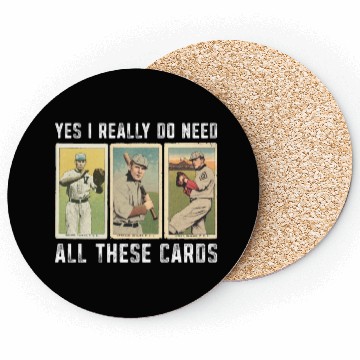 Discover Baseball Card Collector Vintage Baseball Coasters