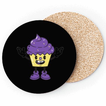 Discover purple ice cream cup design Coasters
