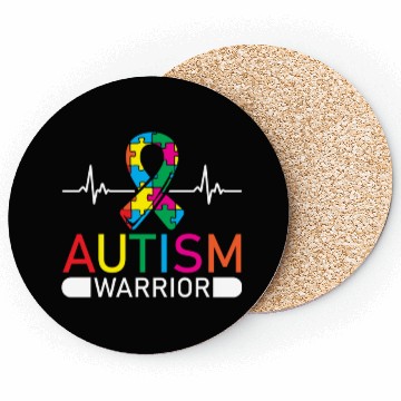 Discover Autism Warrior Autistic Ninja Spectrum Asperger Coasters