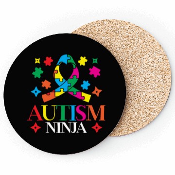 Discover Autism Ninja Asperger Syndrome Spectrum Autistic Coasters