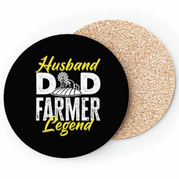 Discover Husband Dad Farmer Legend Funny Farmer Gift Coasters