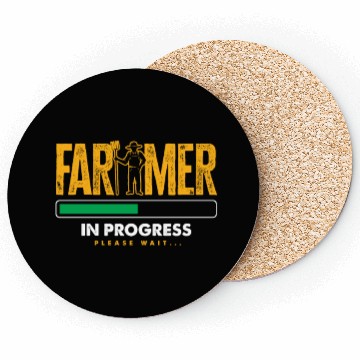 Discover Farmer In Progress Funny Farmer Gift Coasters