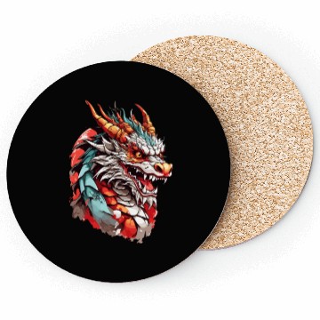 Discover Chinese Dragon Head Coasters design