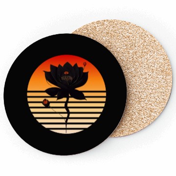 Discover Black rose with sunset colors Coasters