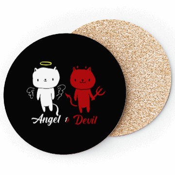 Discover Angel And Devil Cat Coasters