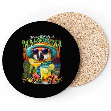 Discover Balanced Diet is A Margarita in Eachs Hands Parrot Coasters