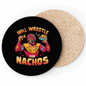 Discover Mexican Wrestling Wrestler Lucha Libre Nacho Coasters