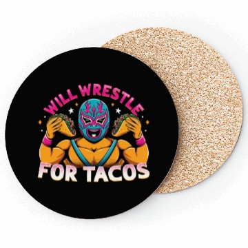 Discover Mexican Wrestling Wrestler Lucha Libre Taco Mexico Coasters