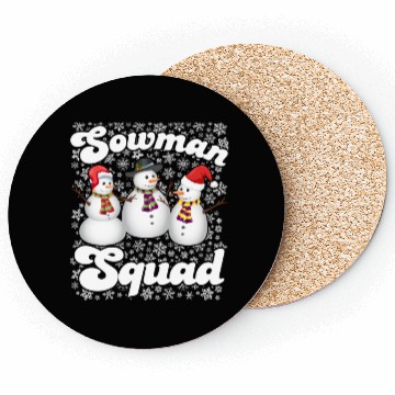 Discover Snowmen Sowman Squad Friends X-Mas Snow Lover Coasters