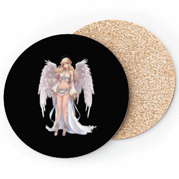 Discover Heavenly Divine Anime Angel Goddess Coasters