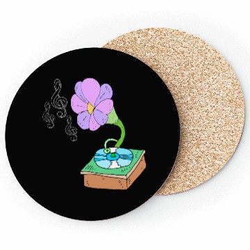 Discover Music Blossom Floreal Surreal Music Lover Design Coasters