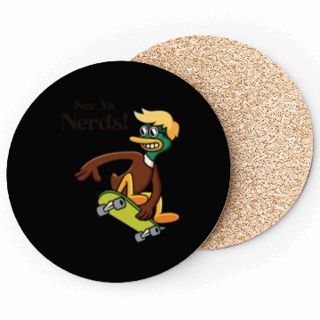 Discover See Ya Nerds Duck Skateboardkid Skatergirl Coasters