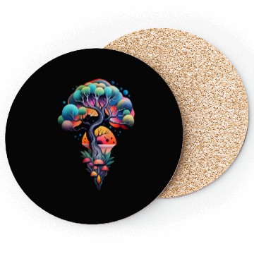Discover psychedelic Nature illustration Coasters