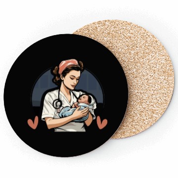 Discover Registered Nurse Medical Medicine Neonatal Nurse Coasters