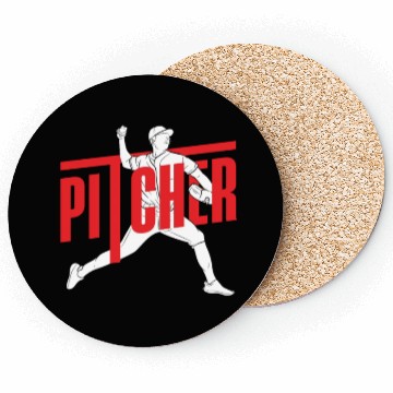 Discover Funny Baseball Gift Pitcher Coasters