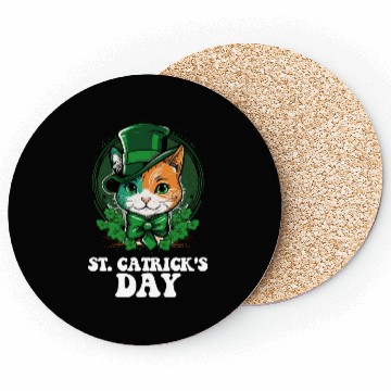 Discover St Catricks Day Cat Lovers St Patrick's Day Coasters