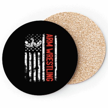 Discover Arm Wrestle US Flag Arm Wrestling US Flag Coasters