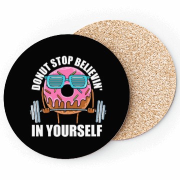 Discover Fitness Donut Funny Donut Gym Coasters