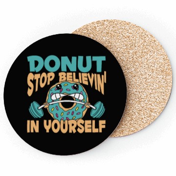 Discover Fitness Donut Funny Donut Gym Coasters