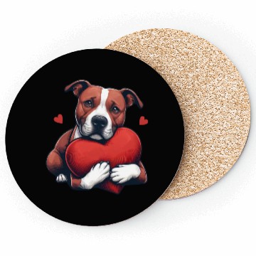 Discover Pitbull Love Cartoon Coasters