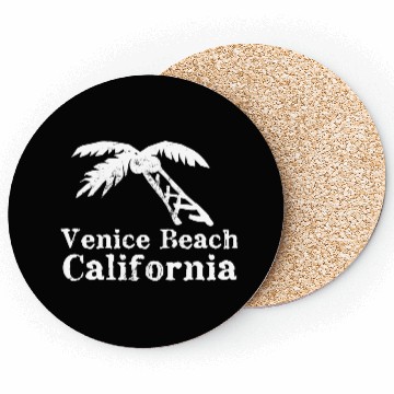 Discover Venice Beach California Palm Tree Souvenirs Gifts Coasters