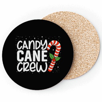 Discover Funny Christmas Candy cane crew Coasters