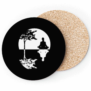 Discover Meditation Tree Meditating Yoga Coasters