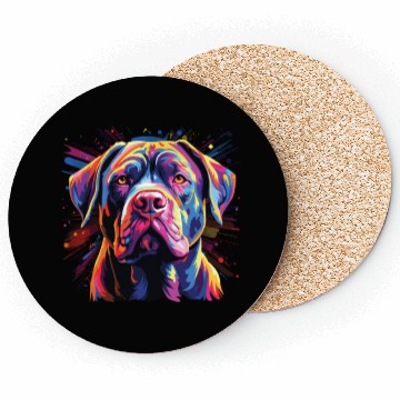 Discover Watercolor Colorful Cane Corso Coasters