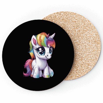 Discover Baby Rainbow Unicorn Coasters