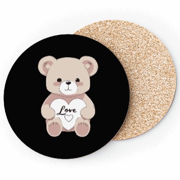 Discover Valentine Teddy Bear Coasters