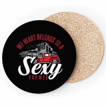 Discover My Heart Belongs To A Sexy Farmer Fun Farmer Gift Coasters