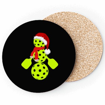 Discover Funny pickleball snowman merry Christmas Coasters