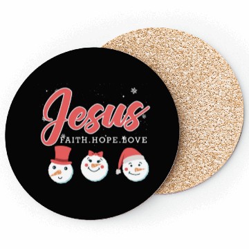 Discover Jesus Snowmen Funny Christmas Time Snow Coasters