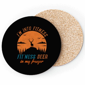 Discover Funny Hunter Dad I'm Into Fitness Deer Freezer Coasters
