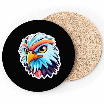 Discover Eagle Bird Illustration Coasters