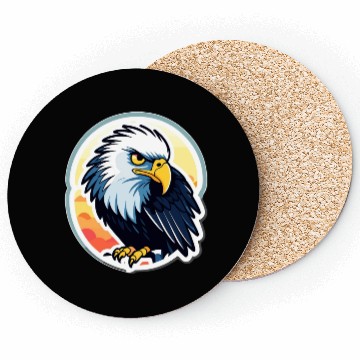 Discover Eagle Bird Illustraion Coasters