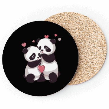 Discover I Love You Panda Coasters