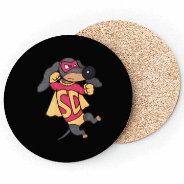 Discover Super Doxie SUPER HERO CARTOON Coasters
