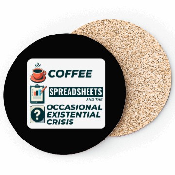 Discover Accountant Bookkeeping Coffee Spreadsheets Funny Coasters