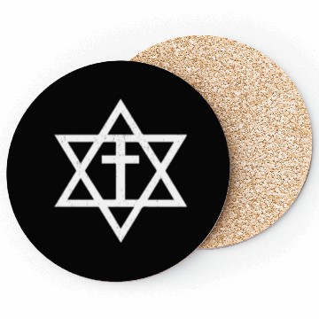 Discover Messianic Cross Star of David Coasters