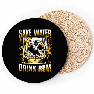 Discover Save water drink rum | pub crawl drinking Coasters