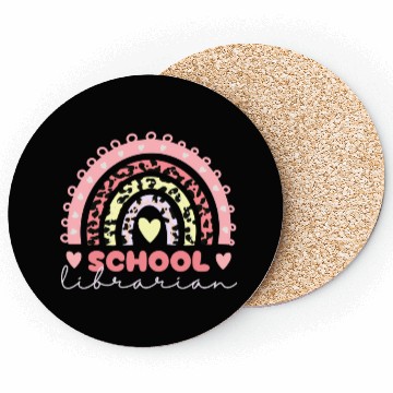 Discover School Librarian Rainbow Coasters