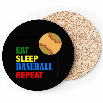 Discover Eat Sleep Baseball Repeat: Play Hard in Style Coasters