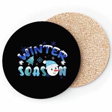 Discover Winter Season Snowman Design Coasters