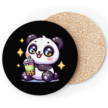 Discover Panda Bubble Tea Boba Kawaii Coasters
