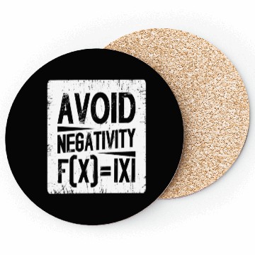 Discover Avoid Negativity Absolute Value Equation Vintage Coasters