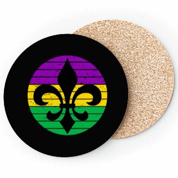 Discover Mardi Gras Fleur De Lis Coasters