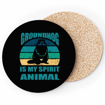Discover funny Respect the groundhog Coasters