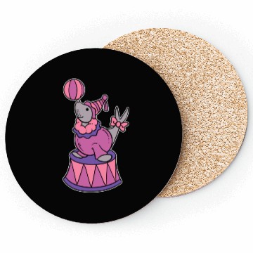 Discover Circus Seal Animal Trainer Gift Coasters